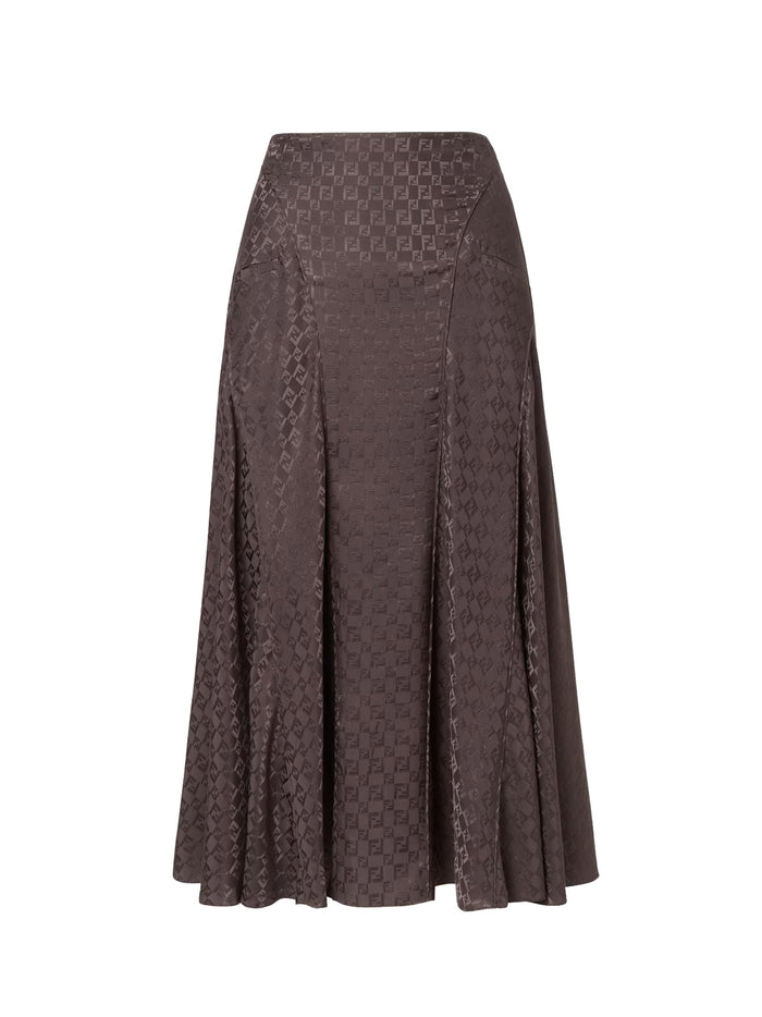 Fendi Skirts Dark Brown-25 Seta
