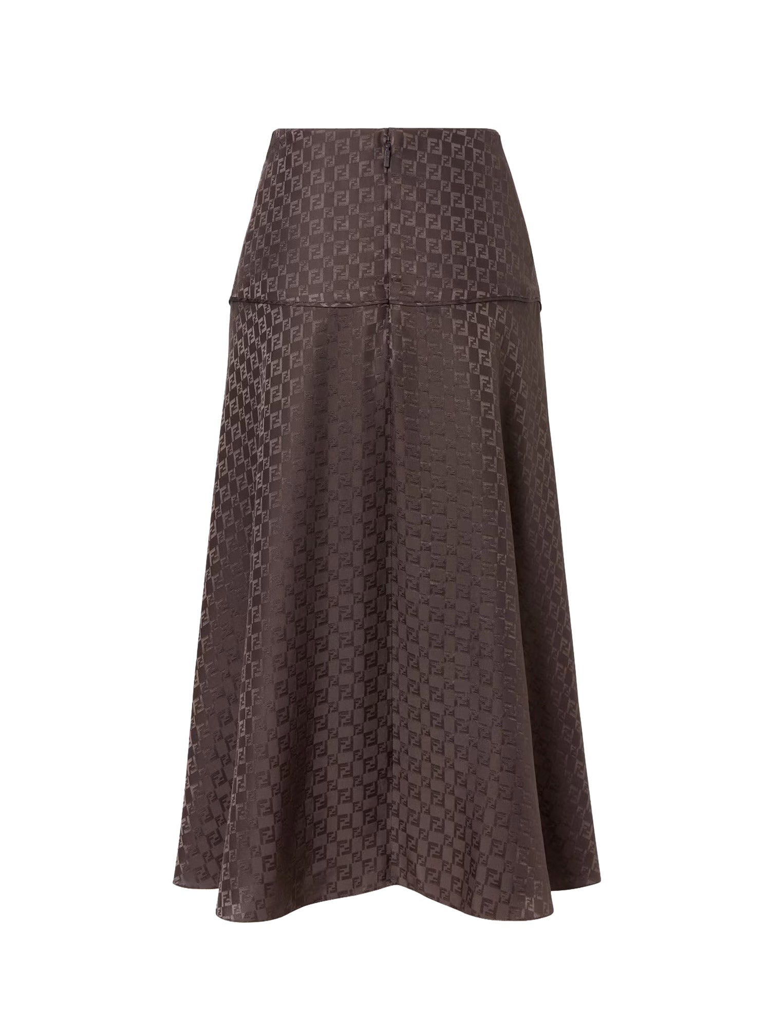 Fendi Skirts Dark Brown-25 Seta