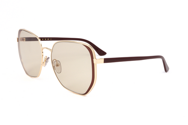 Preloved - Marni Womens 61mm Gold Red Sunglasses Me114s-719-61 One Color