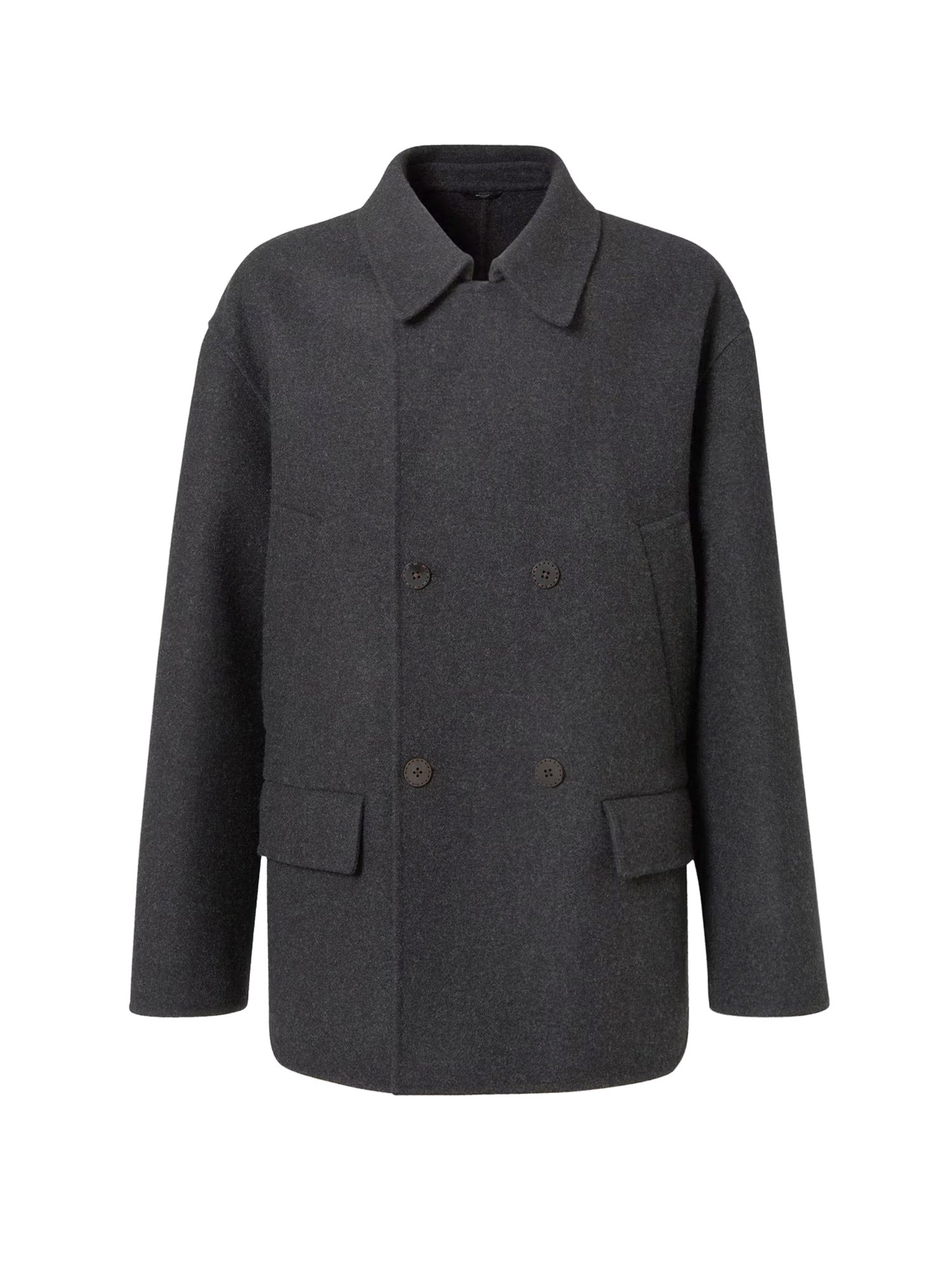 Fendi Coats Grey Lana Vergine