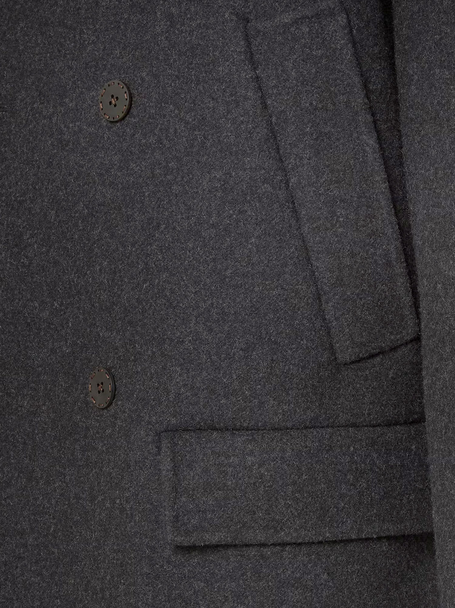 Fendi Coats Grey Lana Vergine