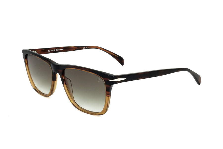 Preloved - David Beckham Mens 55 Mm Brown Striped Sunglasses Db1092-S-Wgw-55 One Color