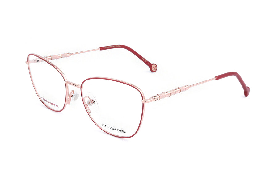Preloved - Carolina Herrera Womens 55mm Gold Red Eyeglasses Her0104-Y11-55 One Color