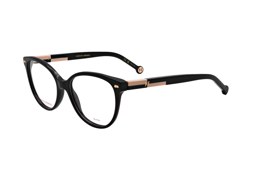 Preloved - Carolina Herrera Womens 53mm Black Nude Eyeglasses Her0158-Kdx-53 One Color