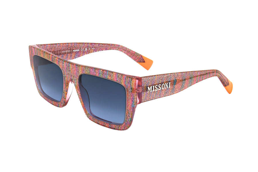 Preloved - Missoni Womens 53mm Pink Pattern Multicolor Sunglasses Mis0129-S-Qq7-53 One Color