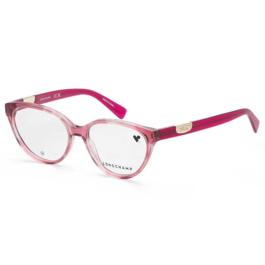 Preloved - Longchamp Womens 53mm Textured Pink Eyeglasses Lo2764-651 One Color