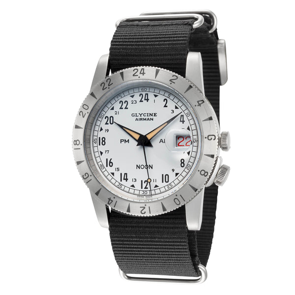Preloved - Glycine Mens Airman Vintage Noon Purist 40mm Automatic Watch Gl0376 One Color Watches