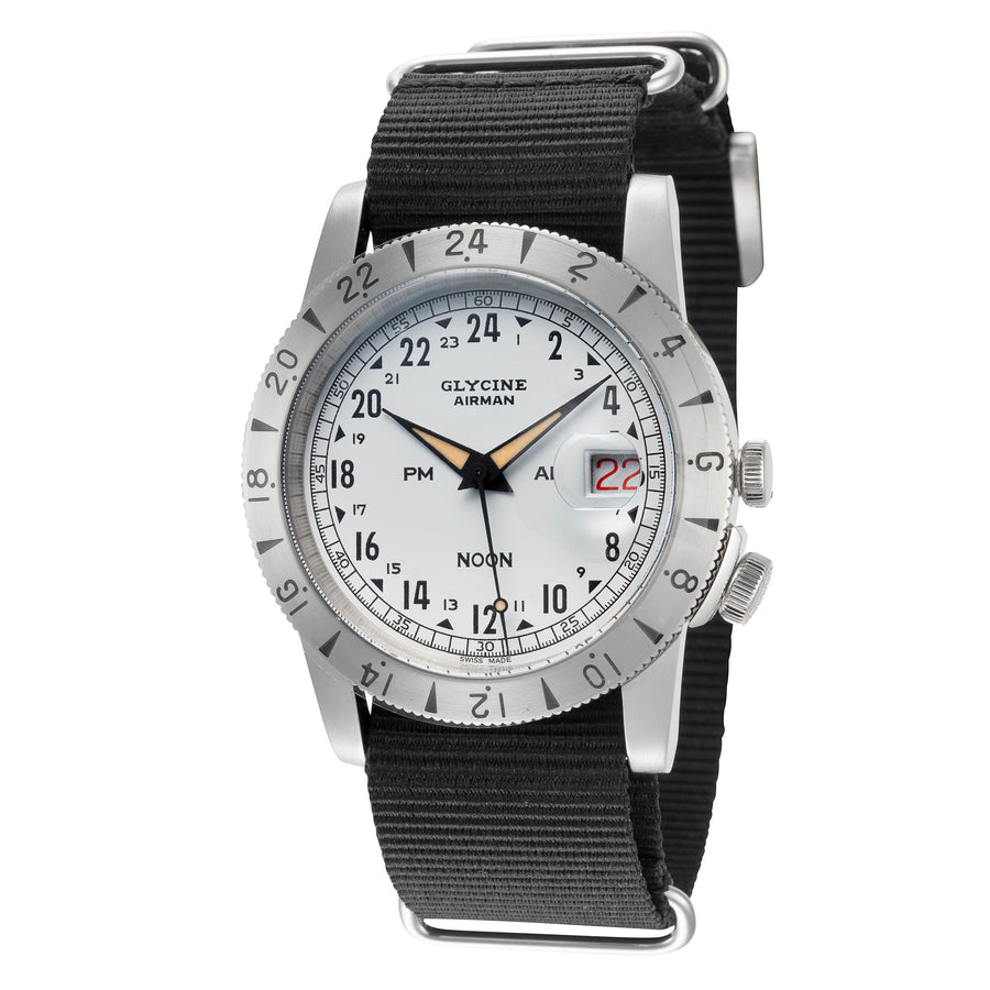 Preloved - Glycine Mens Airman Vintage Noon Purist 40mm Automatic Watch Gl0376 One Color Watches
