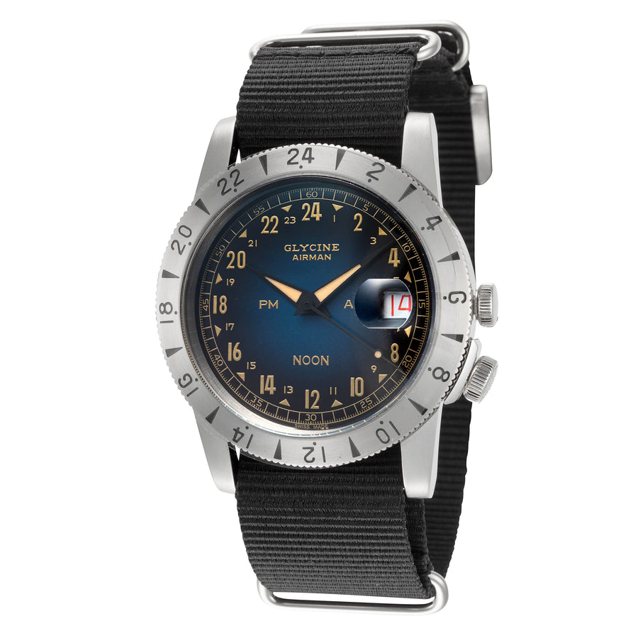 Preloved - Glycine Mens Airman Vintage Noon Purist 40mm Automatic Watch Gl0477 One Color Watches