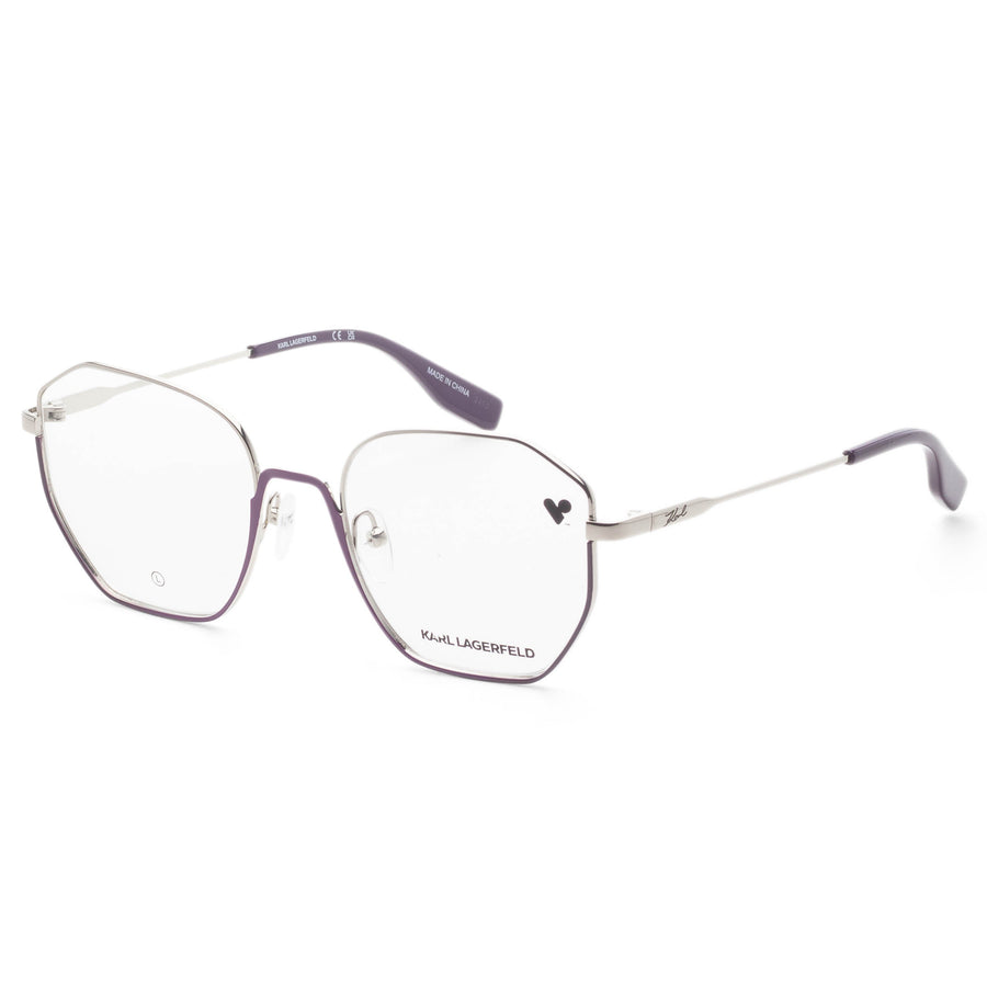 Preloved - Karl Lagerfeld Womens 54mm Violet Silver Eyeglasses Kl356-532-54 One Color