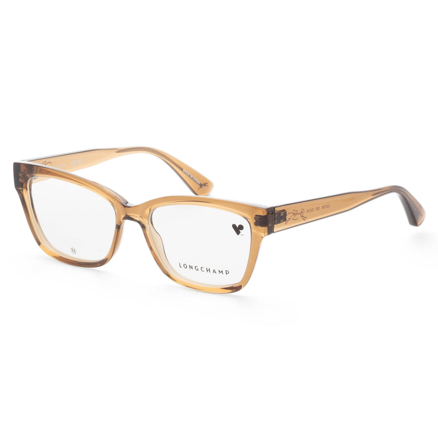 Preloved - Longchamp Womens 53mm Transparent Green Brown Eyeglasses Lo2738-200 One Color