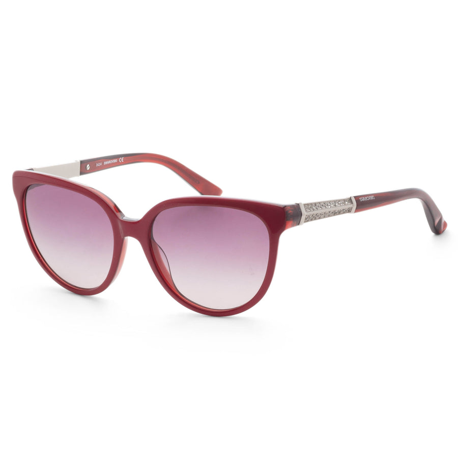 Preloved - Swarovski Womens 55 Mm Bright Red Sunglasses Sk0082-5566t One Color