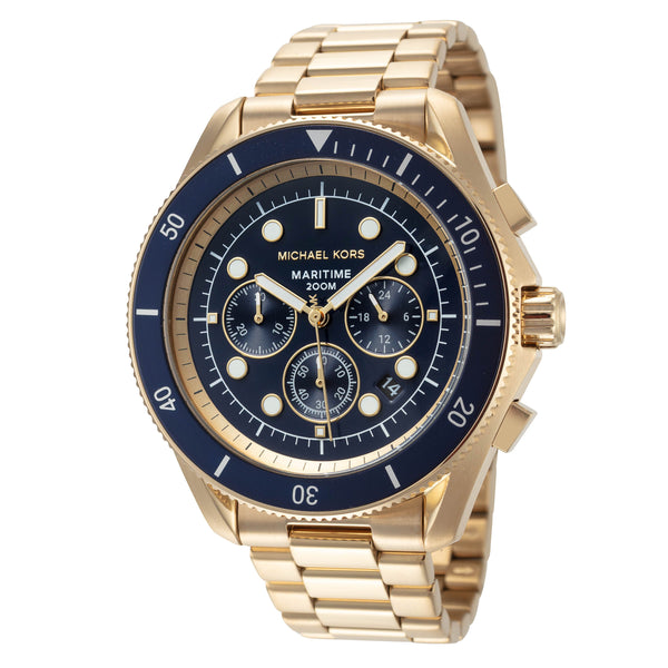Preloved - Michael Kors Mens Maritime 45mm Quartz Chronograph Watch Mk9202 One Color Watches