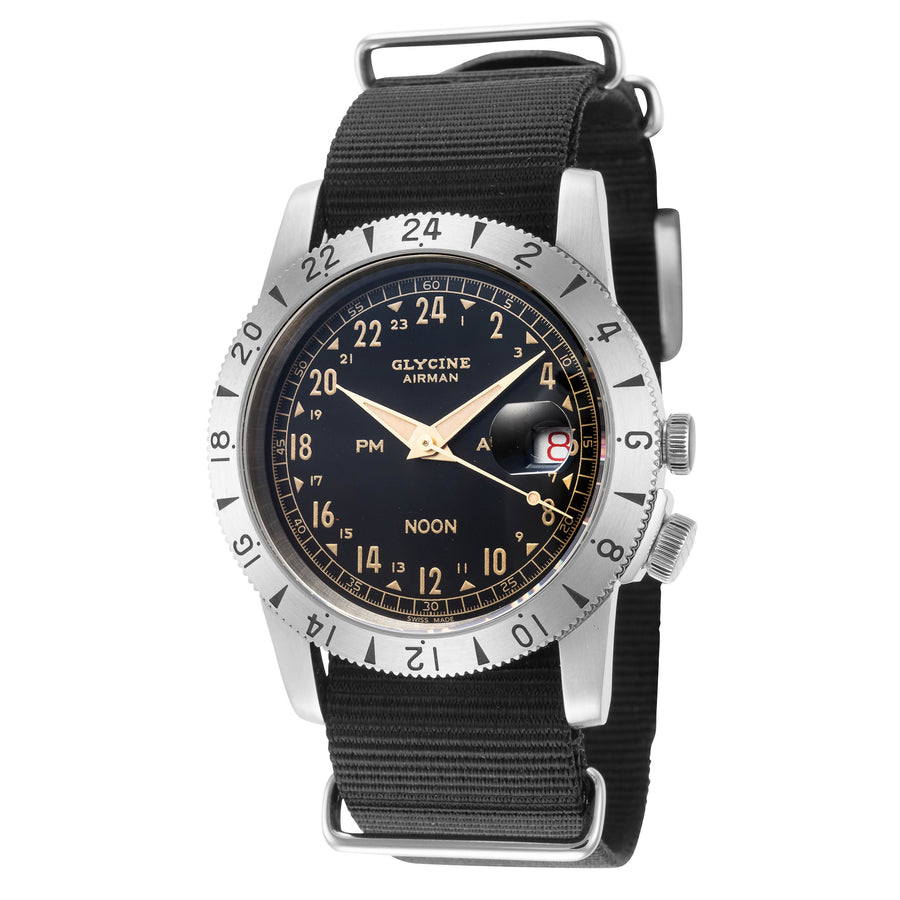 Preloved - Glycine Mens Airman Vintage Noon Purist 40mm Automatic Watch Gl0377 One Color Watches