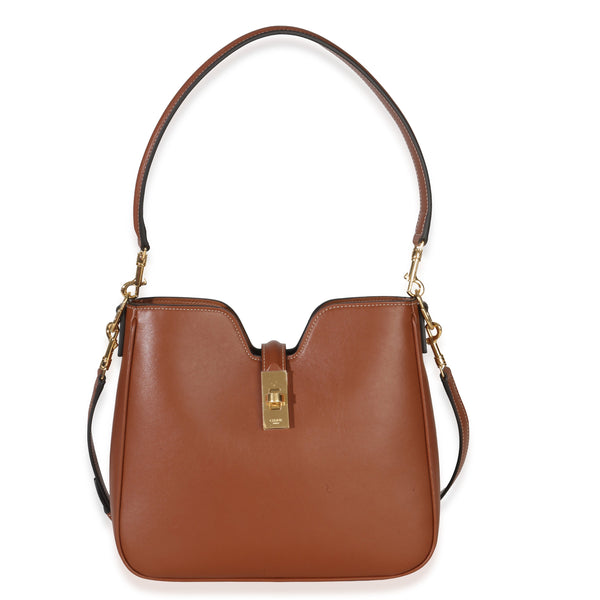 Celine Tan Smooth Calfskin Small Camille 16 Soft Shoulder Bag Brown Leather Handbag