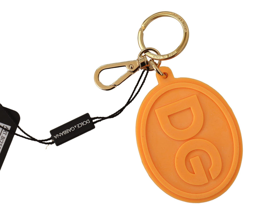 Dolce & Gabbana Brass key case in orange
