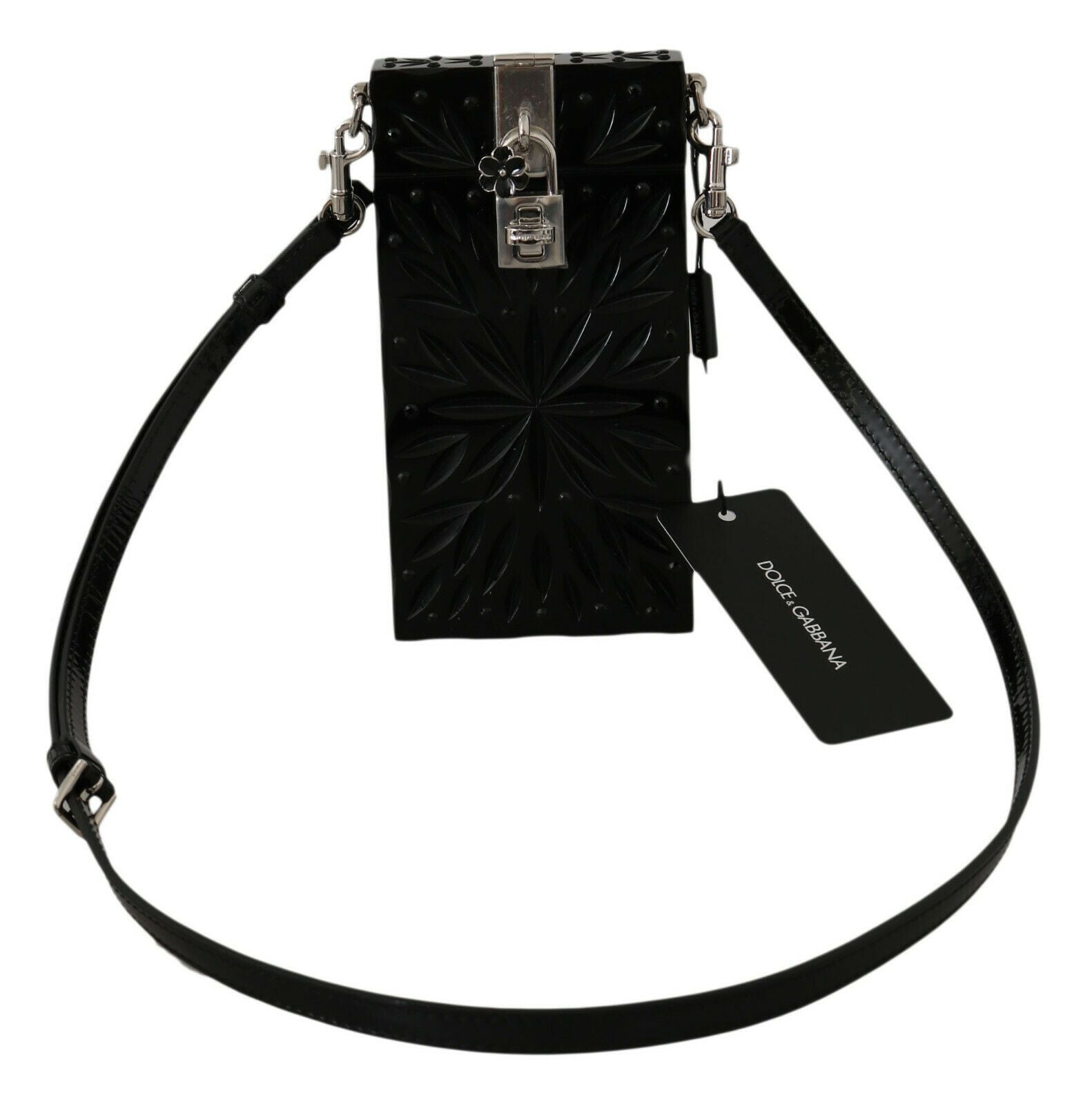 Black Crystal Plexiglass Cross Cigarette Case Holder Accessory