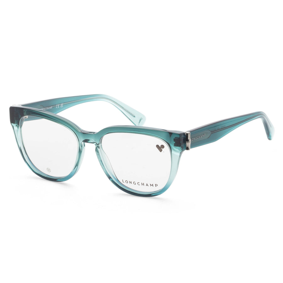 Preloved - Longchamp Womens 52mm Transparent Gradient Petrol Eyeglasses Lo2732-430 One Color