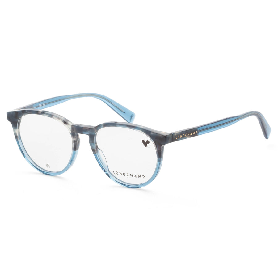 Preloved - Longchamp Womens 51mm Textured Blue Eyeglasses Lo2752-408 One Color