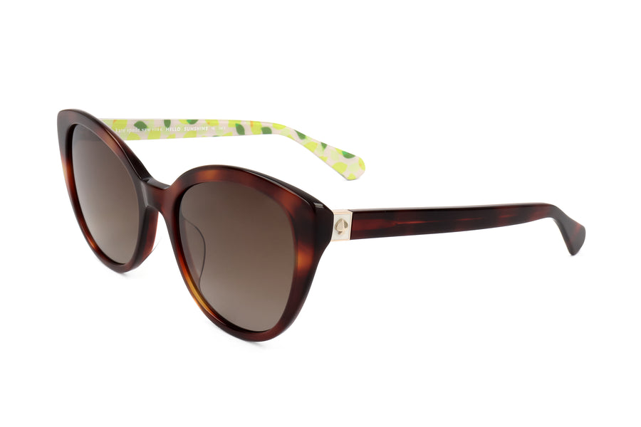 Preloved - Kate Spade Womens 55mm Havana Pattern Beige Sunglasses Amberlee-S-1nr-55 One Color