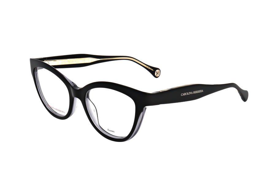 Preloved - Carolina Herrera Womens 52mm Black Grey Eyeglasses Ch0017-008a-18 One Color