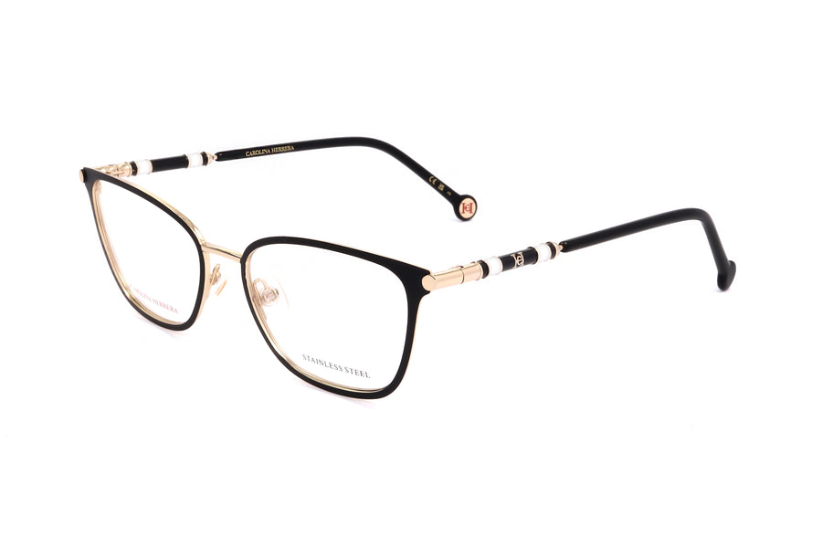 Preloved - Carolina Herrera Womens 53mm Gold Black Eyeglasses Ch0031-Rhl-53 One Color