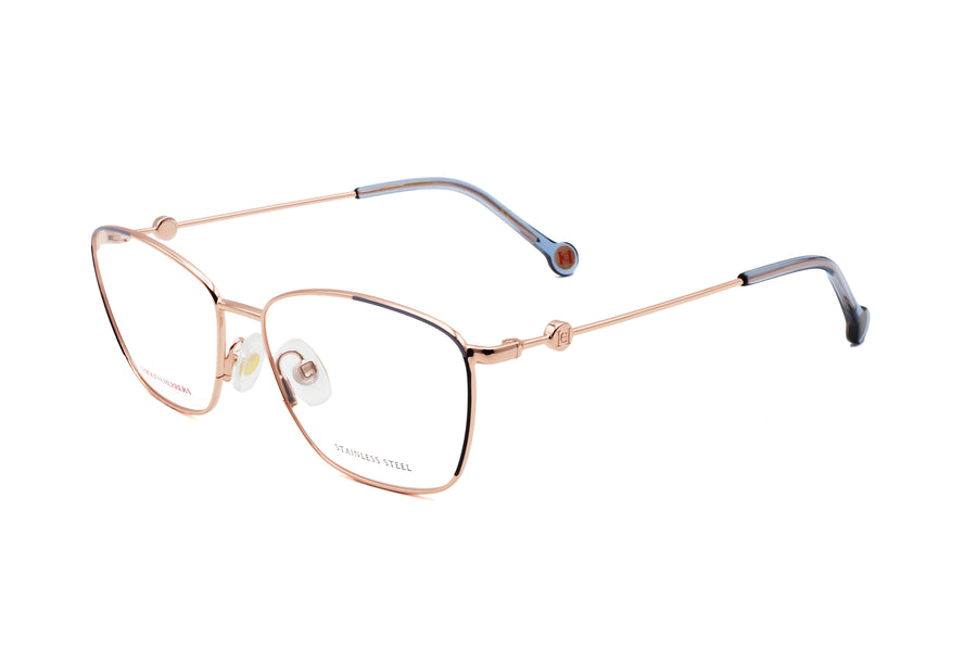 Preloved - Carolina Herrera Womens 57mm Gold Blue Eyeglasses Ch0060-0lks-16 One Color