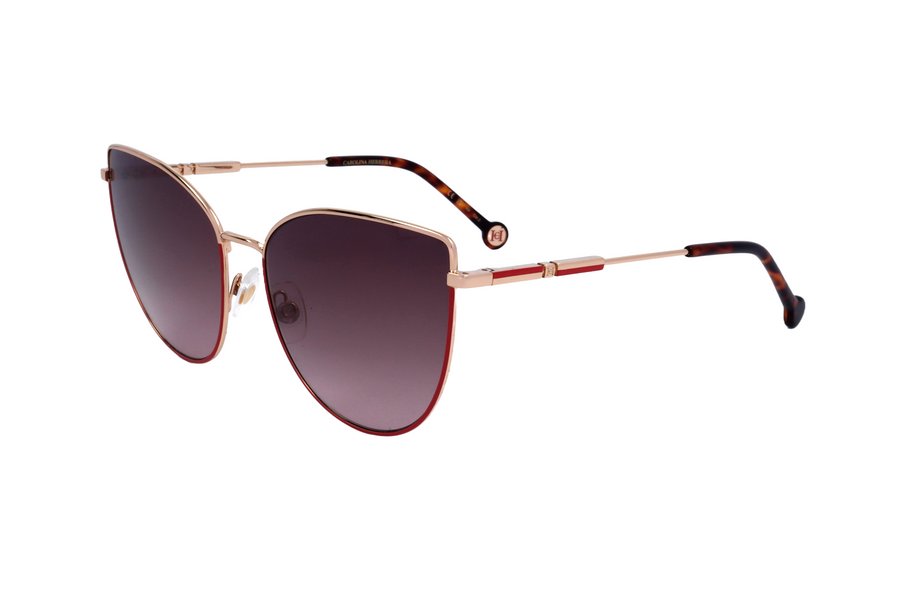 Preloved - Carolina Herrera Womens 59mm Gold Red Sunglasses Her0138-S-Y11-59 One Color