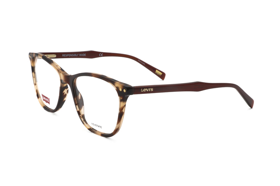 Preloved - Levis Womens 52mm Havana Peach Eyeglasses Lv5018-Hmv-52 One Color