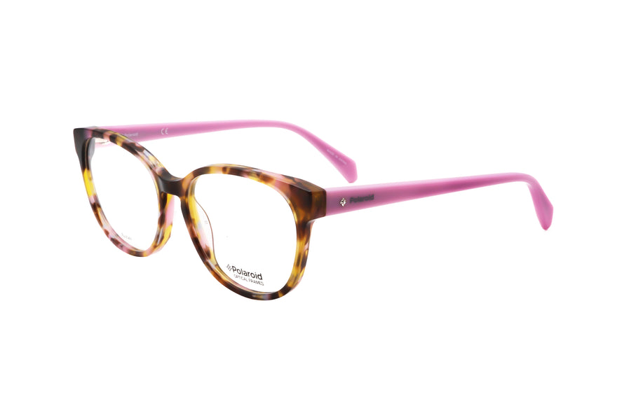 Preloved - Polaroid Womens 53 Mm Pink Havana Eyeglasses Pldd371-Ht8-53 One Color