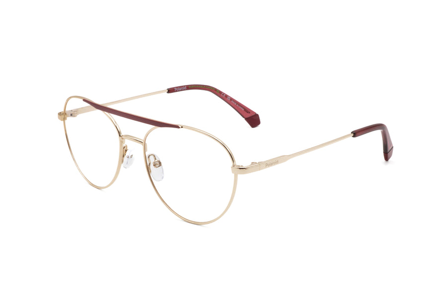 Preloved - Polaroid Unisex 55 Mm Gold Pink Eyeglasses Pldd513-Eyr-55 One Color