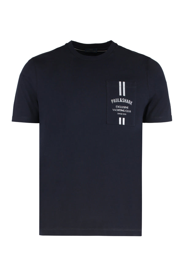 Navy Blue Cotton Crew-Neck T-Shirt T-shirts