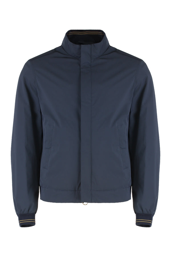 Technical Fabric Waterproof Jacket Blue Shell: Polyester Raincoats