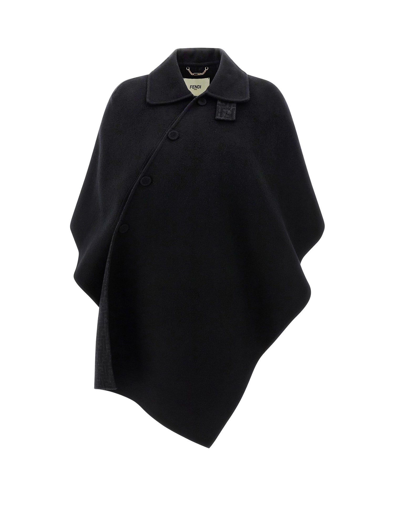 Fendi Jackets Black Grey Lana Vergine Seta