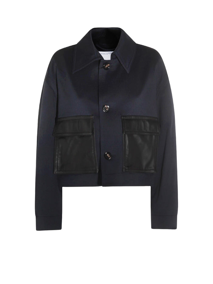 Bottega Veneta Jackets Blue Cotone Lana