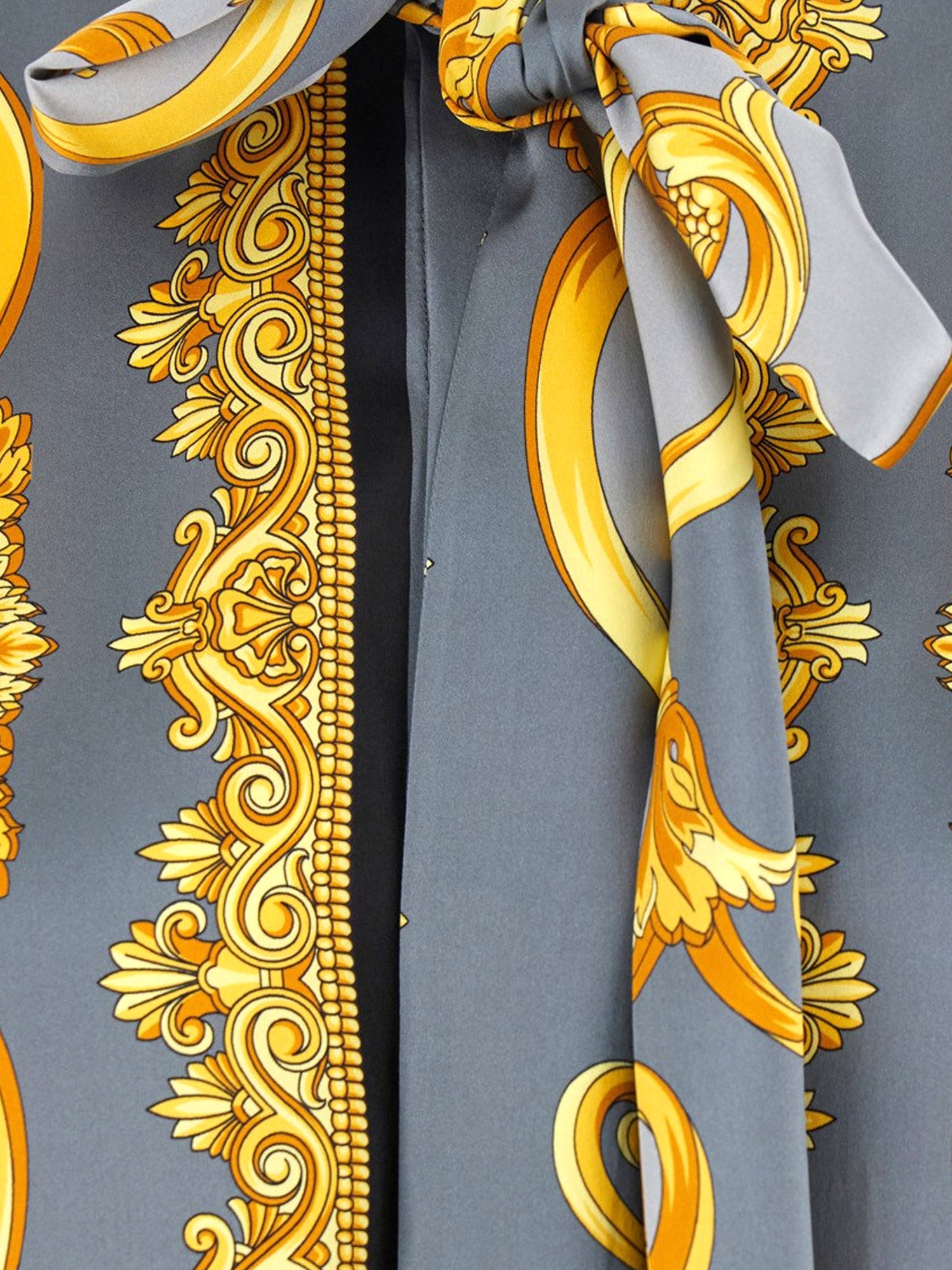 Versace Shirts Light Grey+elephant Grey Seta