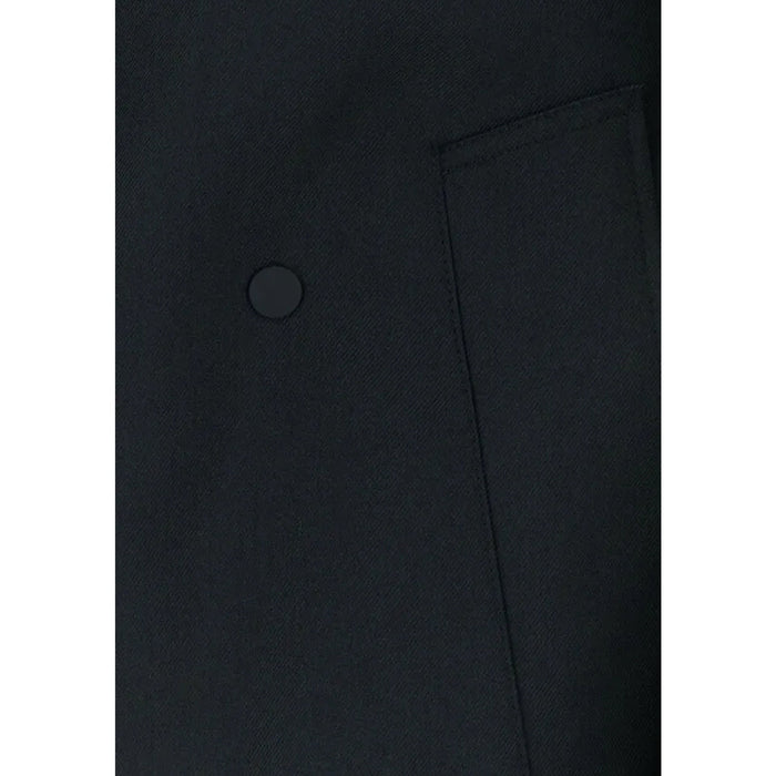 Blend Silk Trench Coat Black Polyester