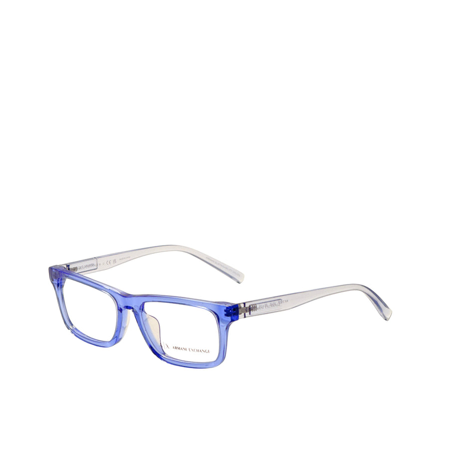 Preloved - Armani Exchange Mens 55mm Shiny Transparent Blue Eyeglasses Ax3115f-8345-55 One Color