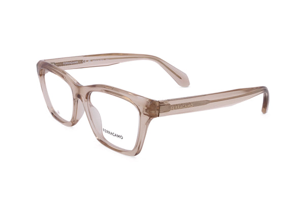 Preloved - Ferragamo Womens 53 Mm Transparent Beige Eyeglasses Sf2986-259-53 One Color
