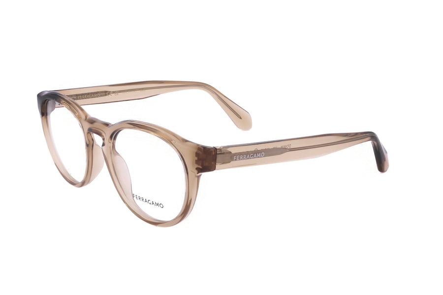 Preloved - Ferragamo Unisex 50 Mm Transparent Sand Eyeglasses Sf2987e-278-50 One Color