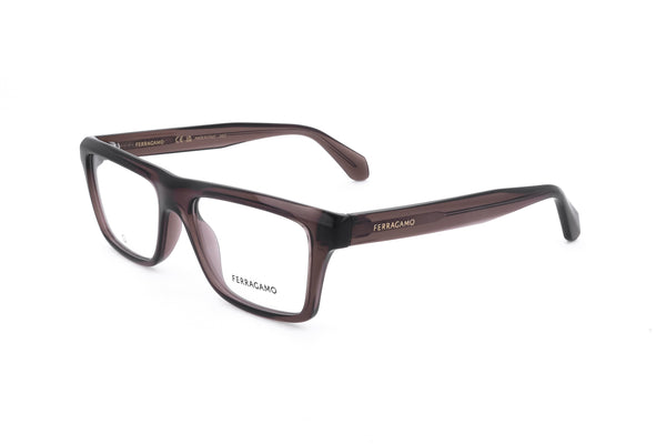 Preloved - Ferragamo Mens 54 Mm Transparent Brown Eyeglasses Sf2988-232-54 One Color