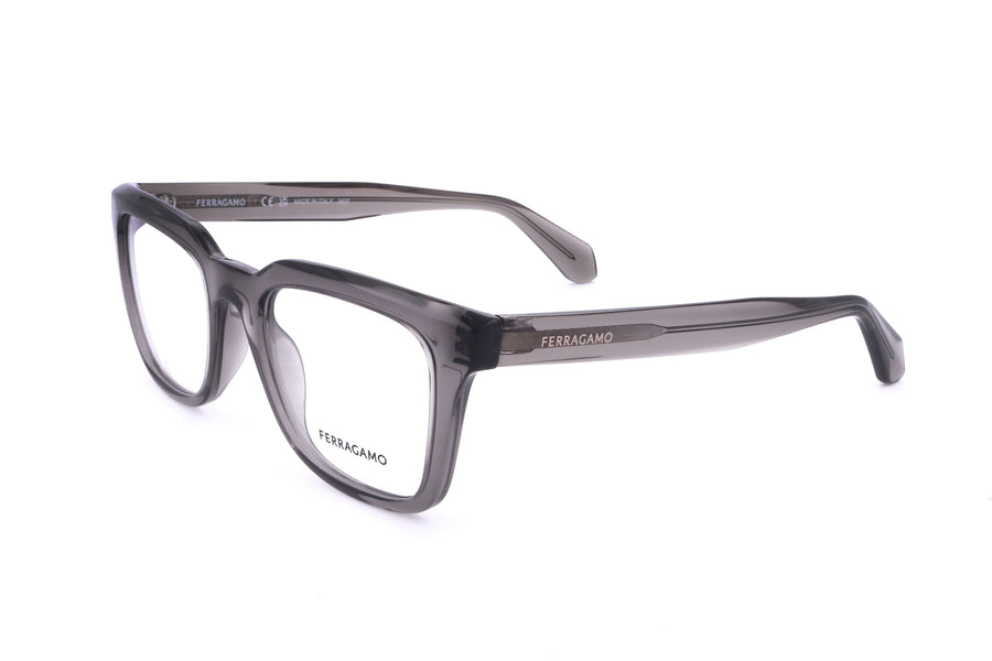 Preloved - Ferragamo Mens 52 Mm Transparent Grey Eyeglasses Sf2990-020-52 One Color