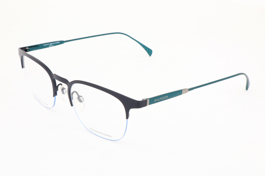 Preloved - Tommy Hilfiger Mens 50 Mm Matt Blue Petrol Eyeglasses Th1385-Qfy-50 One Color