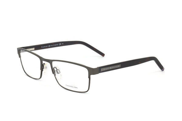 Preloved - Tommy Hilfiger Mens 53 Mm Matte Ruthenium Black Eyeglasses Th1944-Svk-53 One Color