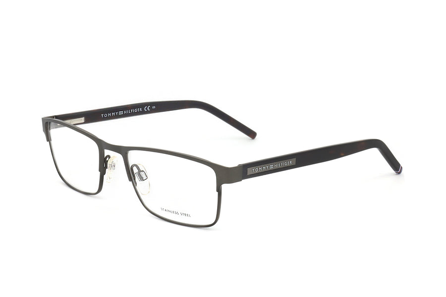 Preloved - Tommy Hilfiger Mens 53 Mm Matte Ruthenium Black Eyeglasses Th1944-Svk-53 One Color