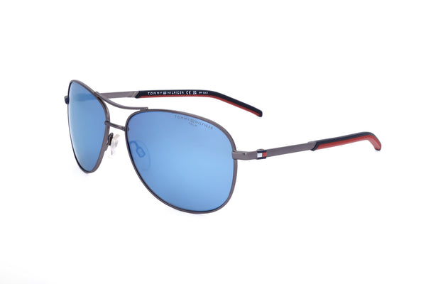 Preloved - Tommy Hilfiger Mens 59 Mm Matte Dark Ruthenium Sunglasses Th2023-S-R80-59 One Color