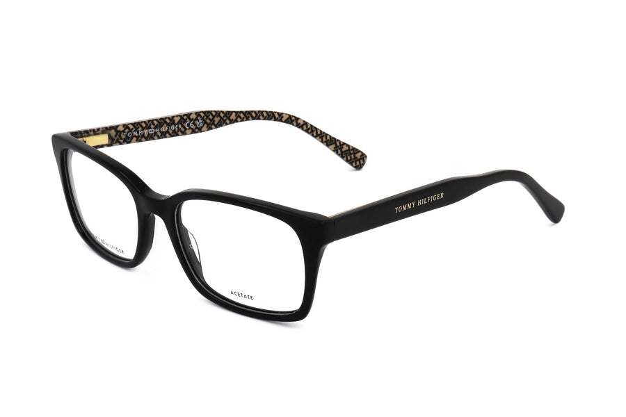 Preloved - Tommy Hilfiger Womens 52 Mm Black Pattern Brown Eyeglasses Th2109-7yq-52 One Color