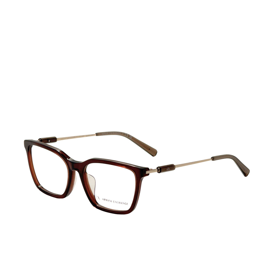 Preloved - Armani Exchange Womens 54mm Shiny Transparent Brown Eyeglasses Ax3113f-8349-54 One Color