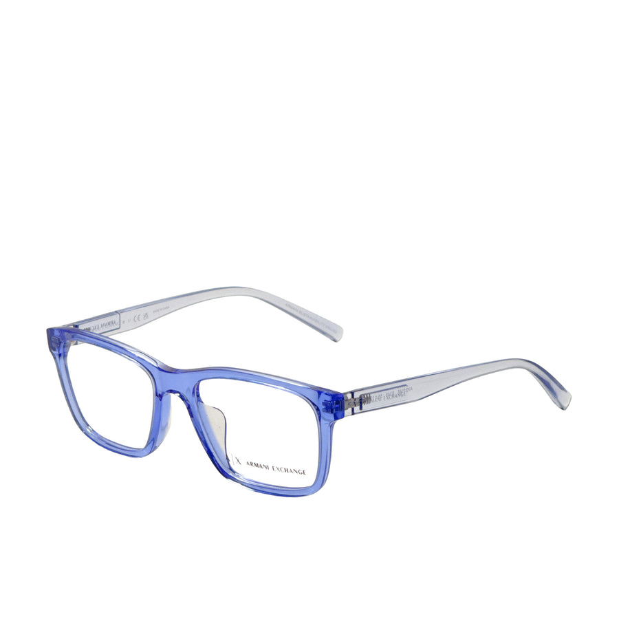 Preloved - Armani Exchange Mens 55mm Shiny Transparent Blue Eyeglasses Ax3114f-8345-55 One Color