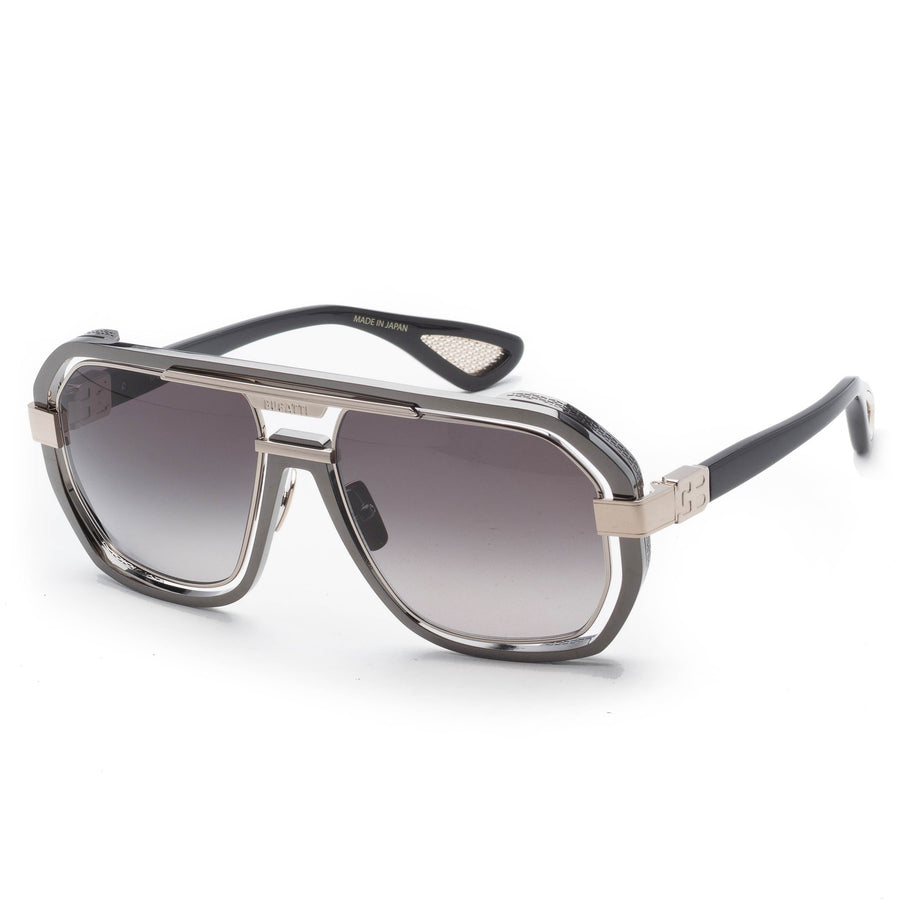 Preloved - Bugatti Unisex 52mm Gunmetal White Gold Sunglasses 08-Gm-Wg One Color